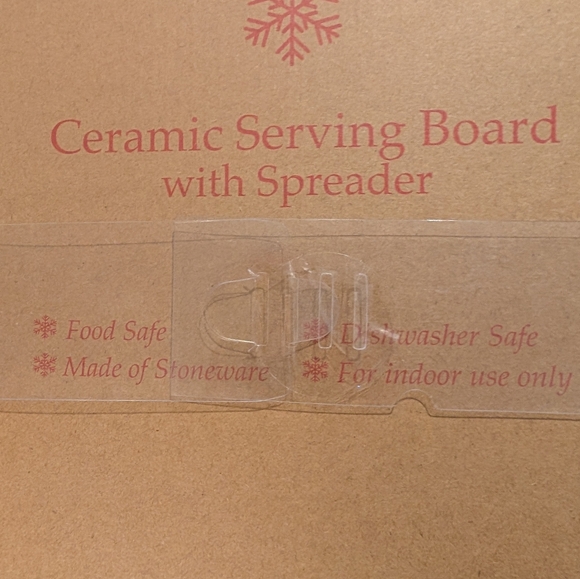 Ceramic serving board with spreader - Picture 2 of 2